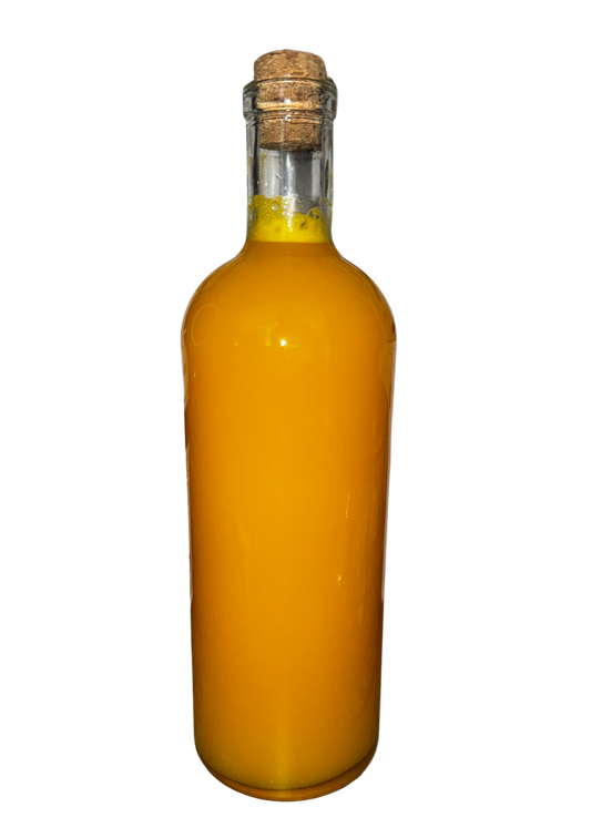 750ml Orange Juice Glass & Cork Bottle